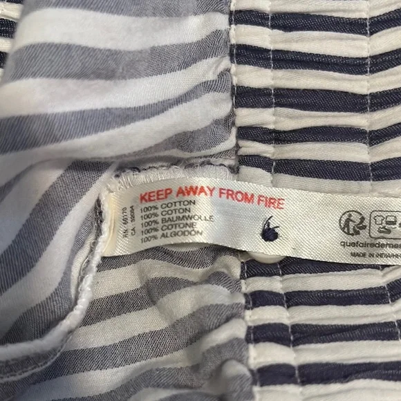 Anthropologie XXS The Wren Boxer Shorts with Navy and White stripes - Picture 4 of 4